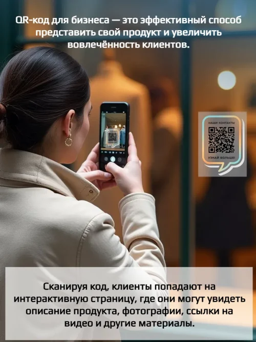 Динамический QR код наклейка для бизнеса