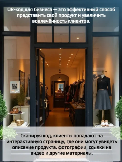 Динамический QR код наклейка для бизнеса
