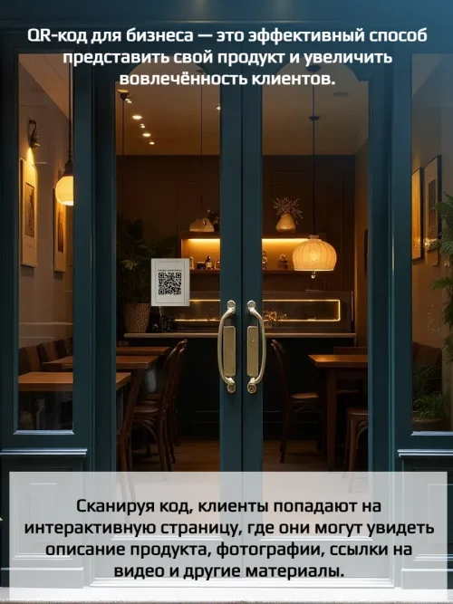 Динамический QR код наклейка для бизнеса