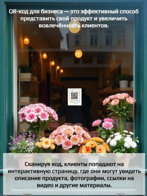 Динамический QR код наклейка для бизнеса