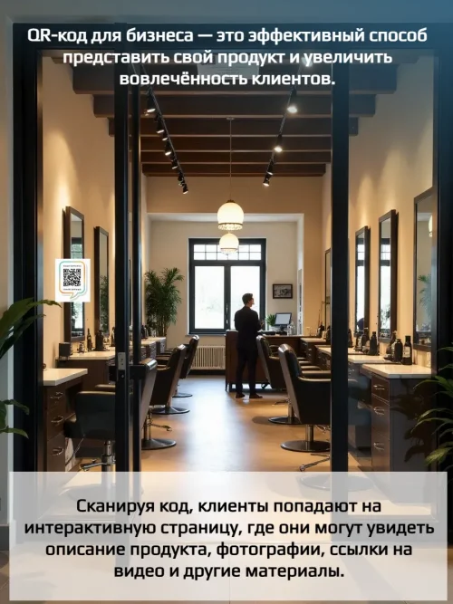 Динамический QR код наклейка для бизнеса