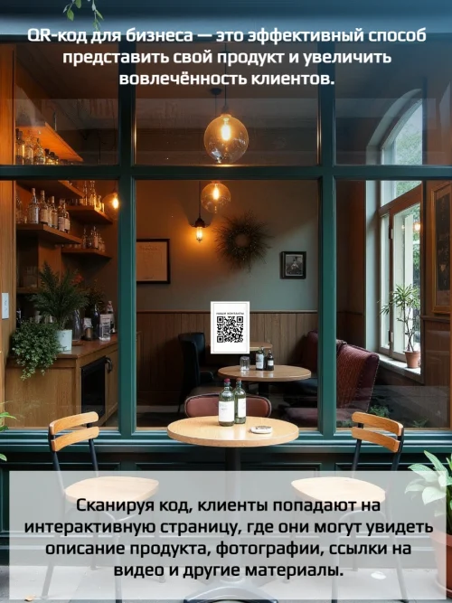 Динамический QR код наклейка для бизнеса