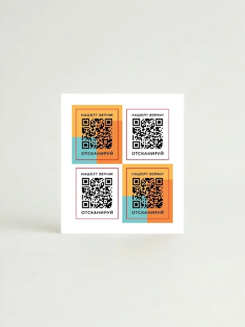 Наклейка с QR кодом для вещей