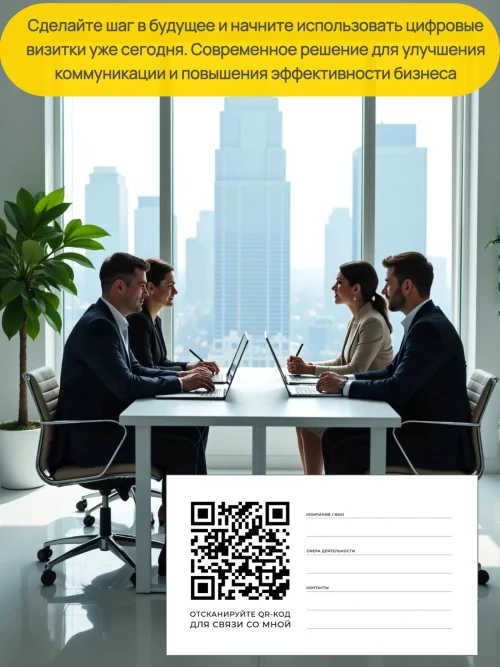 Динамический QR код цифровая визитная карточка